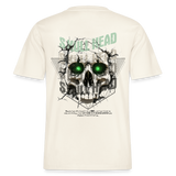 Gliesaron, Totenkopf, 1st | Essential, Relaxed Fit Unisex Bio T-Shirt - Naturweiß 