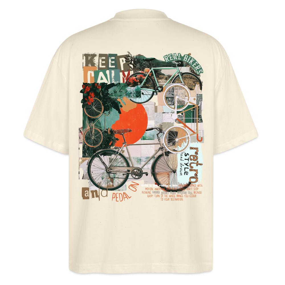 Eldrathis, Fahrrad, 1st | Blaster, Oversize Bio T-Shirt, Unisex - Weißgrau