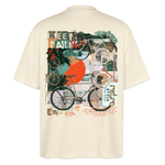 Eldrathis, Fahrrad, 1st | Blaster, Oversize Bio T-Shirt, Unisex - Weißgrau