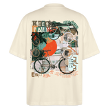 Eldrathis, Fahrrad, 1st | Blaster, Oversize Bio T-Shirt, Unisex - Weißgrau