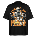 Nyxian, Skelet & Welpen, 1st | Blaster, Oversize Bio T-Shirt, Unisex - Schwarz
