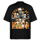 Nyxian, Skelet & Welpen, 1st | Blaster, Oversize Bio T-Shirt, Unisex - Schwarz