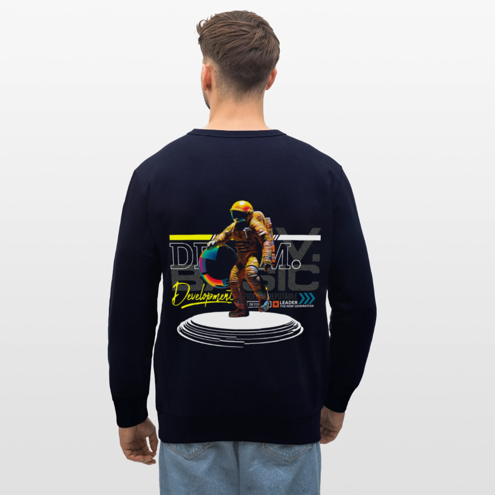 Şevrê, Astronaut, 1st | Roller, Unisex Bio-Sweatshirt - Navy