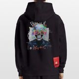 Fenriswolf, Totenkopf, 1st | Heavyweight Oversized Bio Hoodie, Unisex - SOLID BLACK