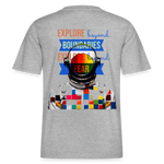 Jovareth, Astronaut, 1st | Essential, Relaxed Fit Unisex Bio T-Shirt - Grau meliert