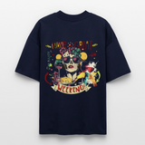 Ruh, Trauben, 1st | Blaster, Oversize Bio T-Shirt, Unisex - Navy