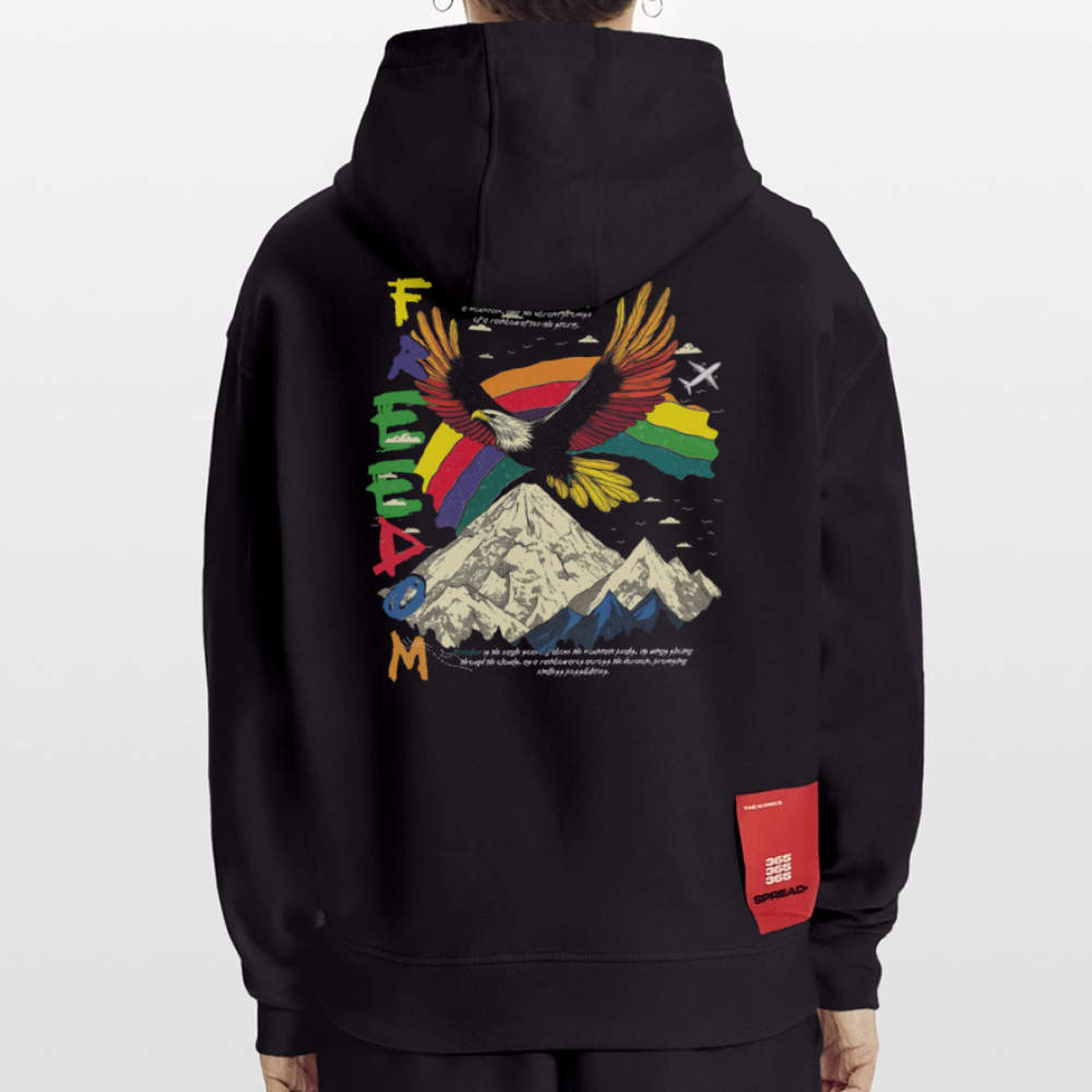 Susanoo, Adler, 1st | Heavyweight Oversized Bio Hoodie, Unisex - SOLID BLACK