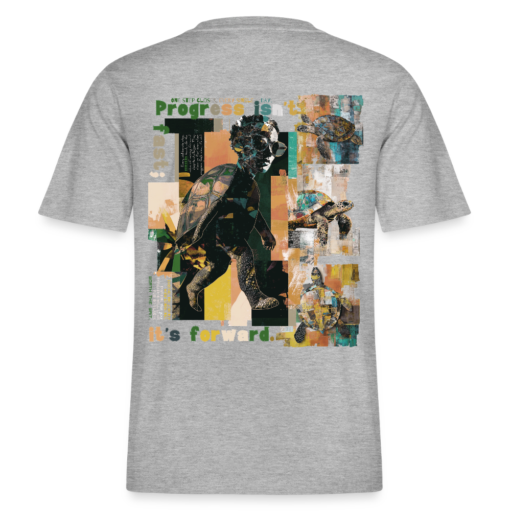 Xantherion, Schildkröte, 1st | Essential, Relaxed Fit Unisex Bio T-Shirt - Grau meliert