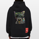 Oceani, Berge, 1st | Heavyweight Oversized Bio Hoodie, Unisex - SOLID BLACK