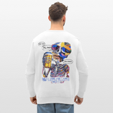 Vorthalos, Skelet, 1st | Roller, Unisex Bio-Sweatshirt - Weiß