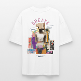 Andromion, Statue, 1st | Blaster, Oversize Bio T-Shirt, Unisex - Weiß