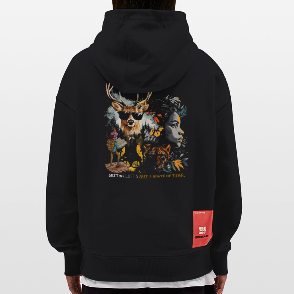 Orphean, Reh, 1st | Heavyweight Oversized Bio Hoodie, Unisex - SOLID BLACK