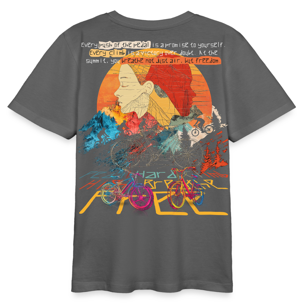 Panos, Fahrrad, 1st | Teenager Bio T-Shirt - Anthrazit