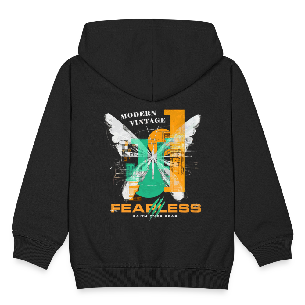 Azazîl, Schmetterling, 1st | Kinder Zip Hoodie - Schwarz
