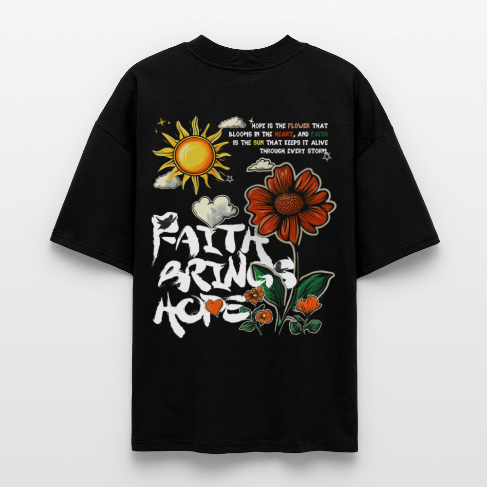 Odin , Blume, 1st | Blaster, Oversize Bio T-Shirt, Unisex - Schwarz