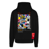 Shennong, Augen, 1st | Heavyweight Oversized Bio Zip Hoodie, Unisex - SOLID BLACK