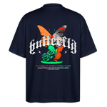 Noşîrêwan, Schmetterling, 1st | Blaster, Oversize Bio T-Shirt, Unisex - Navy