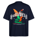 Noşîrêwan, Schmetterling, 1st | Blaster, Oversize Bio T-Shirt, Unisex - Navy