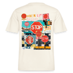 Solvarion, Stopp, 1st | Essential, Relaxed Fit Unisex Bio T-Shirt - Naturweiß 