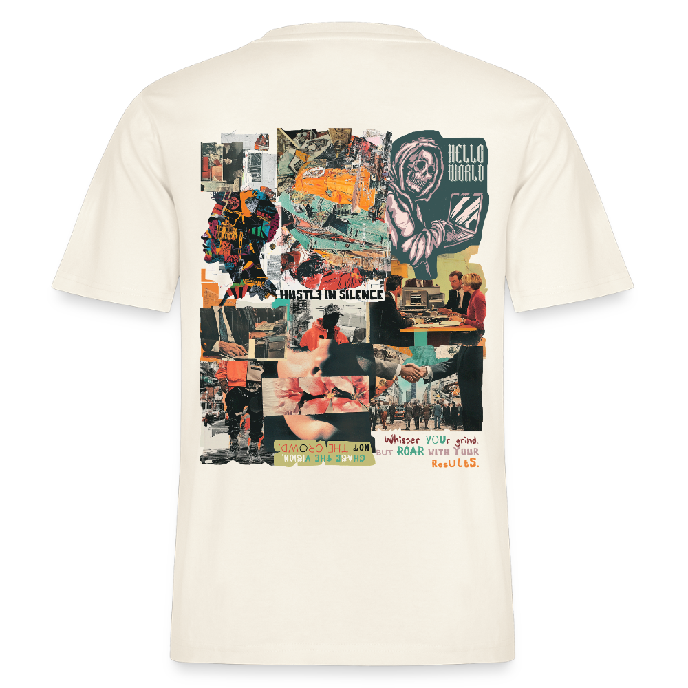Aurelion, Office, 1st | Essential, Relaxed Fit Unisex Bio T-Shirt - Naturweiß 