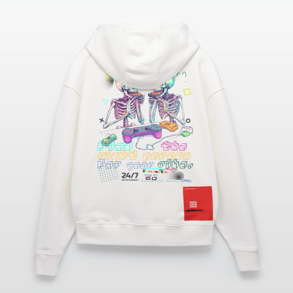 Malakar, Gaming, 1st | Heavyweight Oversized Bio Zip Hoodie, Unisex - OFF WHITE