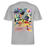Tenebris, Schmetterling, 1st | Essential, Relaxed Fit Unisex Bio T-Shirt - Grau meliert
