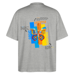 Nebularis, Schmetterling, 1st | Blaster, Oversize Bio T-Shirt, Unisex - Grau meliert