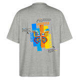 Nebularis, Schmetterling, 1st | Blaster, Oversize Bio T-Shirt, Unisex - Grau meliert