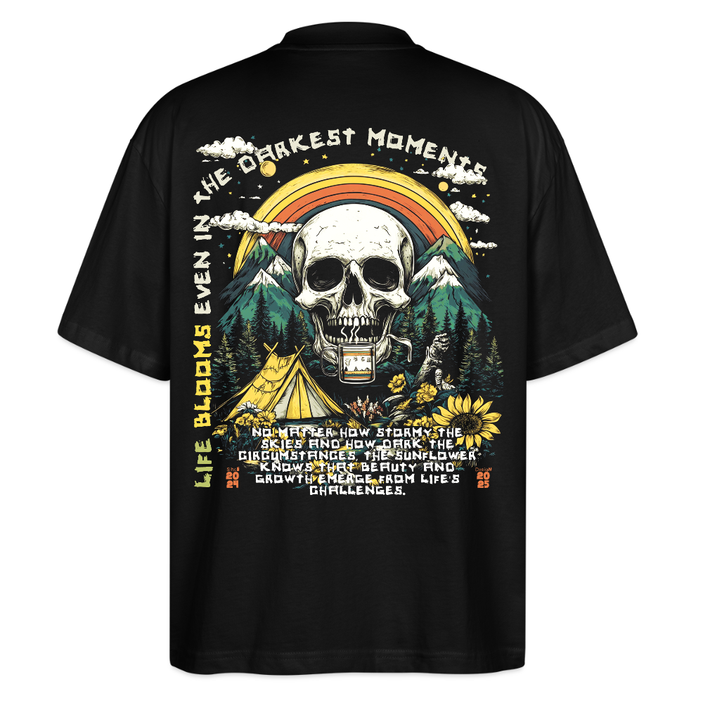 Panian, Berge, 1st | Blaster, Oversize Bio T-Shirt, Unisex - Schwarz
