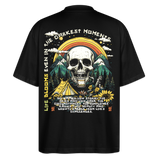 Panian, Berge, 1st | Blaster, Oversize Bio T-Shirt, Unisex - Schwarz