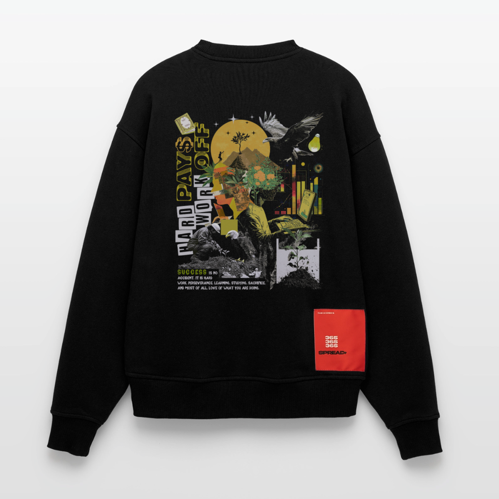 Ryujin, Falke, 1st | Heavyweight Oversized Bio Sweater, Unisex - SOLID BLACK