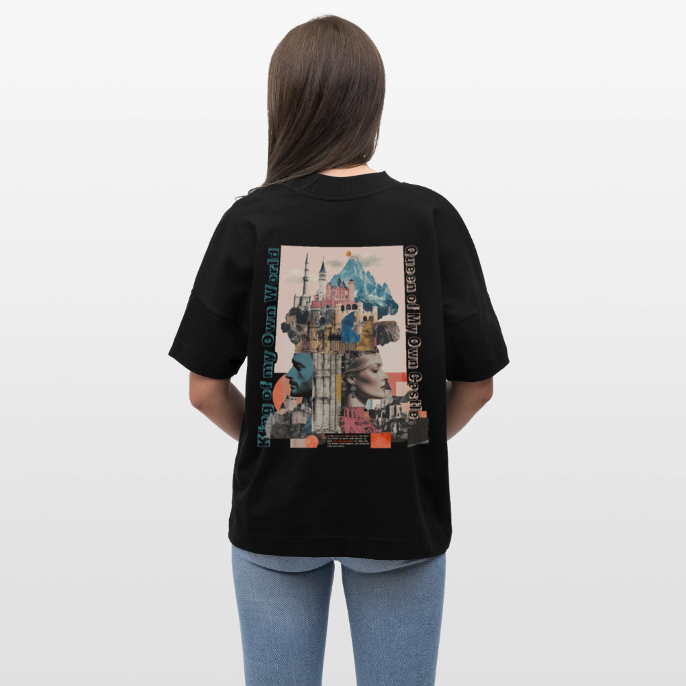 Zephiron, Schloss, 1st | Blaster, Oversize Bio T-Shirt, Unisex - Schwarz