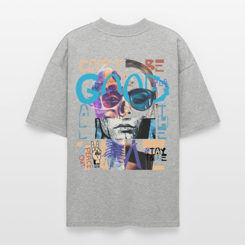 Valtheris, Zombie, 1st | Blaster, Oversize Bio T-Shirt, Unisex - Grau meliert