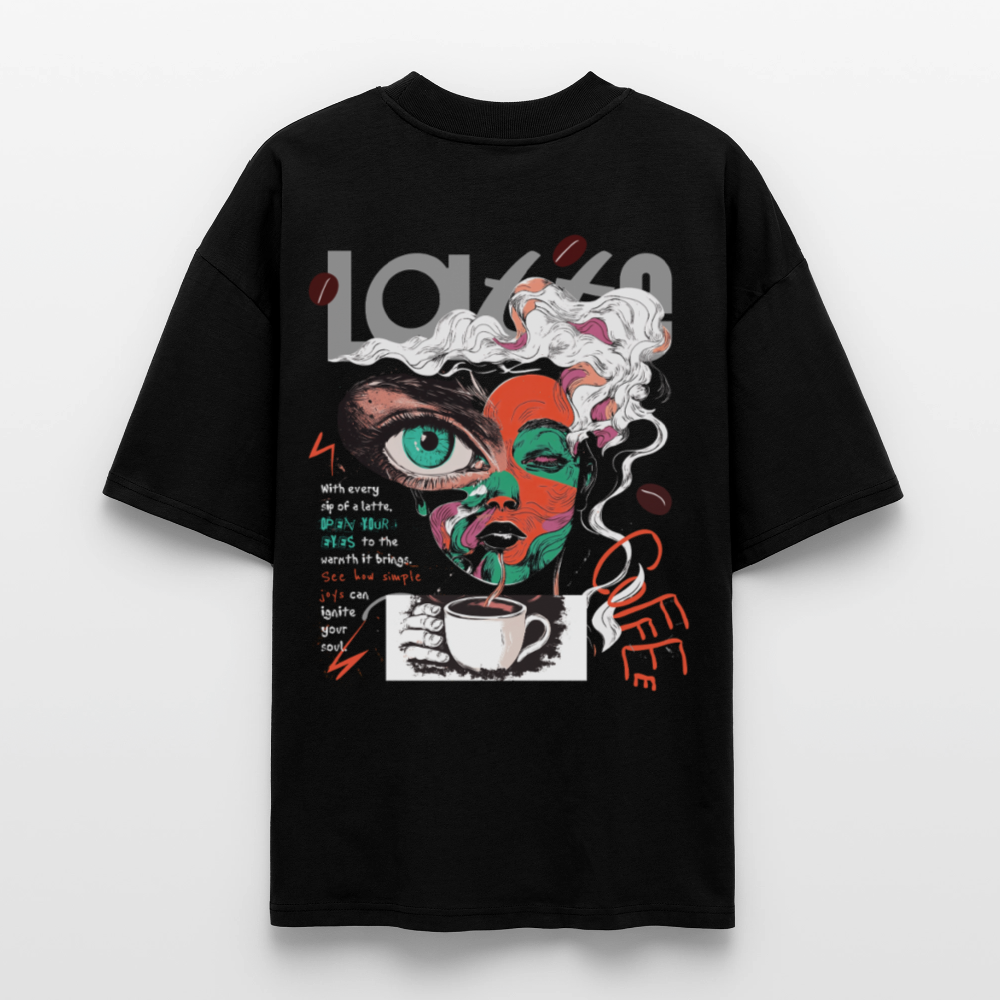 Zalzalak, Kaffee, 1st | Blaster, Oversize Bio T-Shirt, Unisex - Schwarz