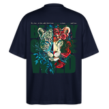 Irise, Leopard, 1st | Blaster, Oversize Bio T-Shirt, Unisex - Navy