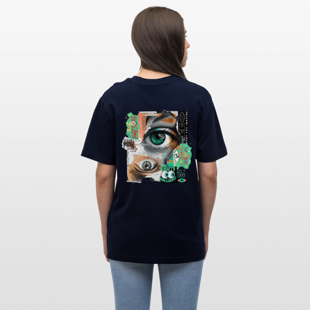 Siegfried, Augen, 1st | Essential, Relaxed Fit Unisex Bio T-Shirt - Navy
