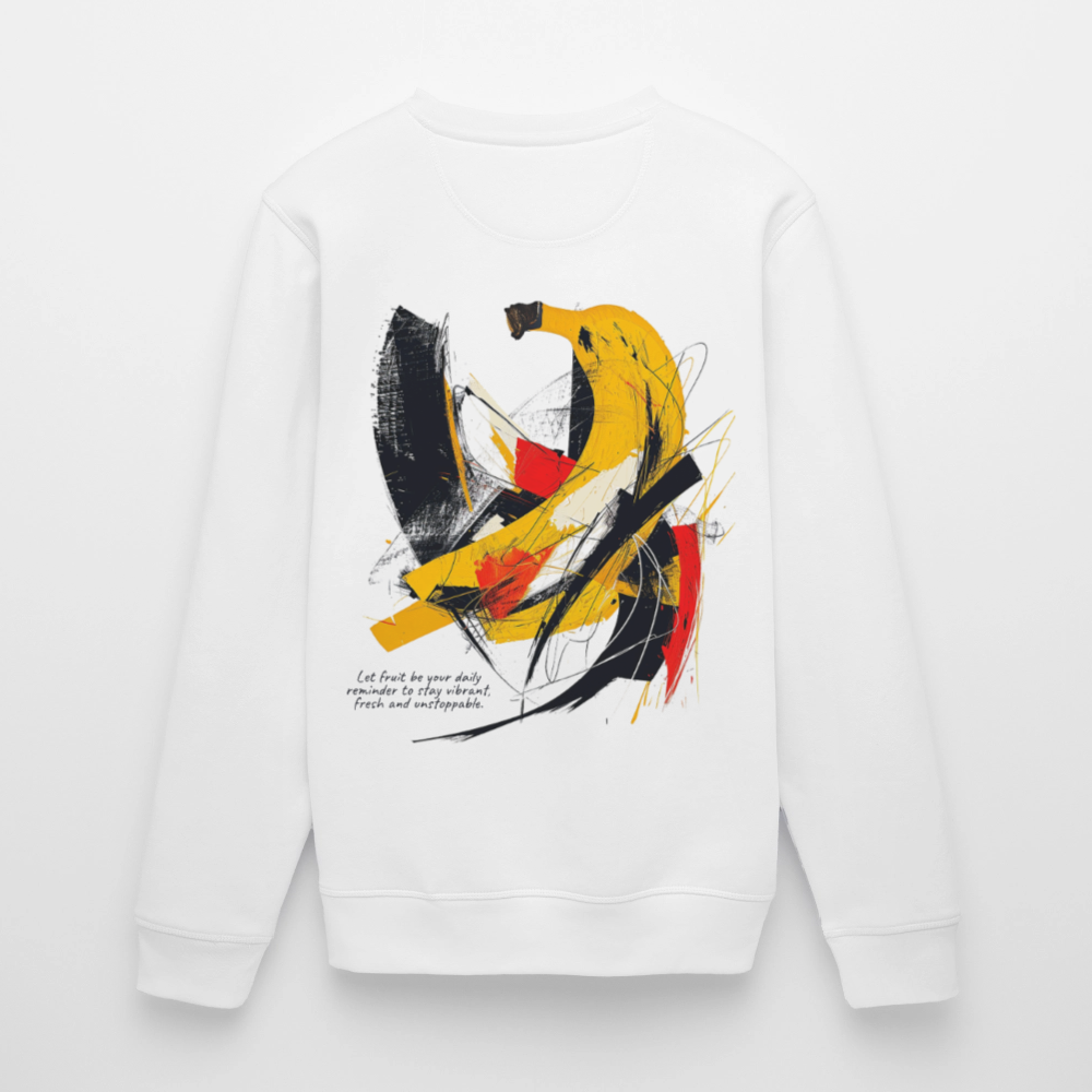 Vegaon, Banane, 1st | Roller, Unisex Bio-Sweatshirt - Weiß