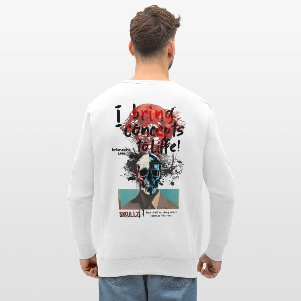 Titanis, Totenkopf, 1st | Roller, Unisex Bio-Sweatshirt - Weiß