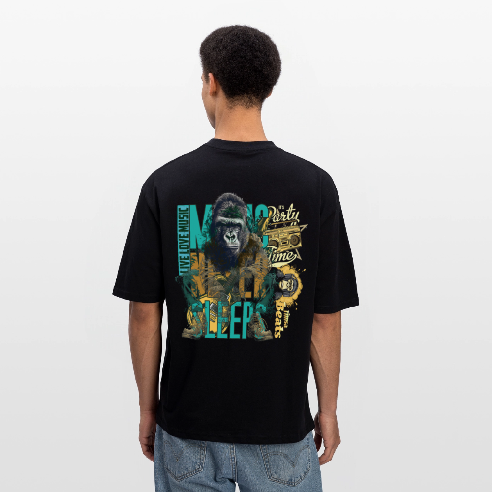 Herakles, Gorilla, 1st | Breezy, Oversized Unisex T-Shirt - Schwarz