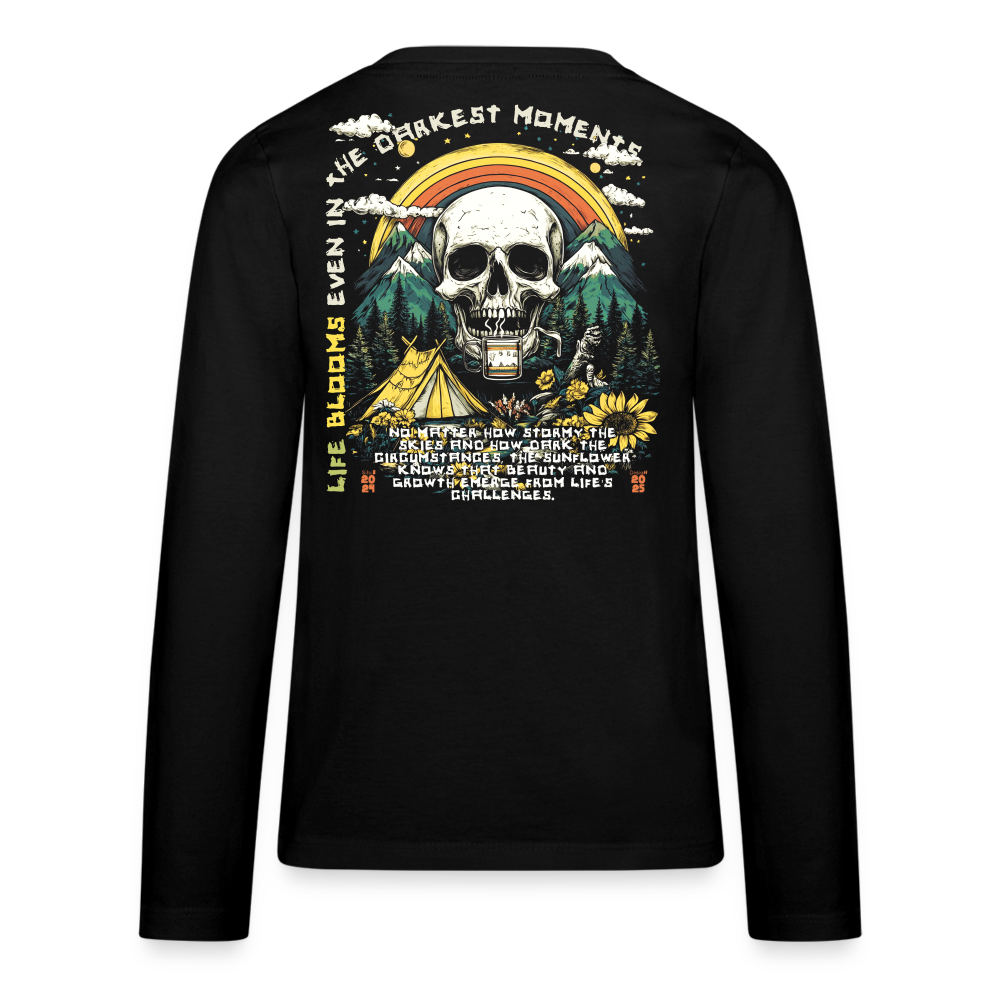 Panian, Berge, 1st | Teenager Langarmshirt - Schwarz