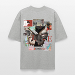 Zentharior, Schmetterling, 1st | Blaster, Oversize Bio T-Shirt, Unisex - Grau meliert