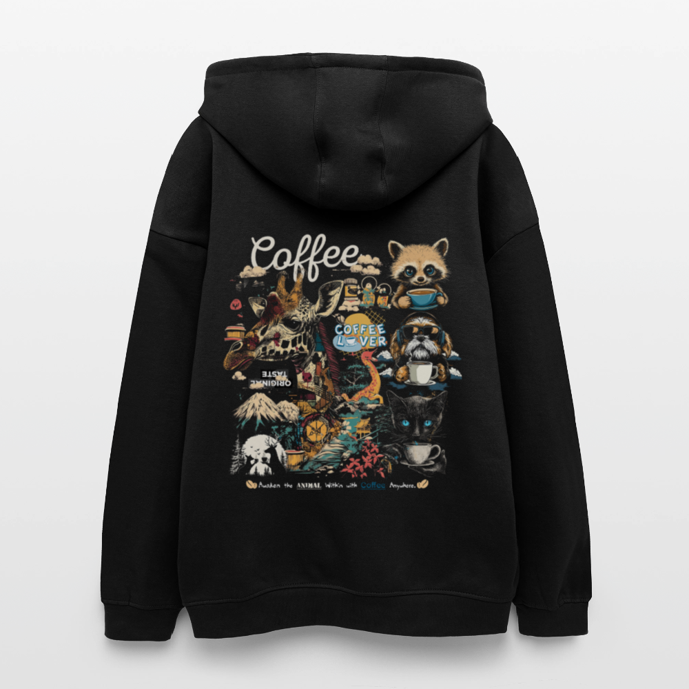 Tritonan, Kaffee, 1st | Freshhood, Oversized Unisex Hoodie - Schwarz