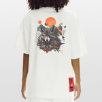 Vaermundis, Wolf, 1st | Heve, Heavyweight Oversized Bio T-Shirt, Unisex - OFF WHITE