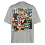 Aurelion2, Office, 1st | Blaster, Oversize Bio T-Shirt, Unisex - Grau meliert