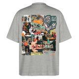 Aurelion2, Office, 1st | Blaster, Oversize Bio T-Shirt, Unisex - Grau meliert
