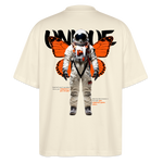Lunaris, Astronaut, 1st | Blaster, Oversize Bio T-Shirt, Unisex - Weißgrau