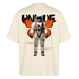 Lunaris, Astronaut, 1st | Blaster, Oversize Bio T-Shirt, Unisex - Weißgrau