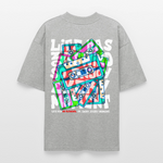 Raijin, Kassetten, 1st | Blaster, Oversize Bio T-Shirt, Unisex - Grau meliert