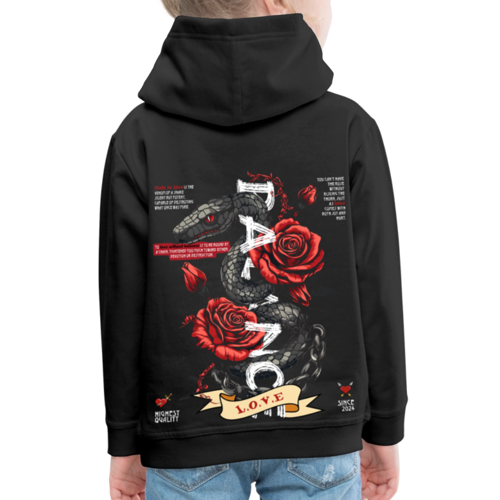 Hephani, Schlange, 1st | Kinder Hoodie - Schwarz