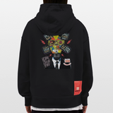 Dandan, Glühbirne, 1st | Heavyweight Oversized Bio Hoodie, Unisex - SOLID BLACK